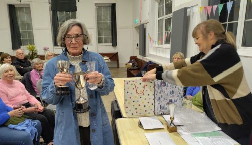 2025 AGM Jean receiving her three trophies