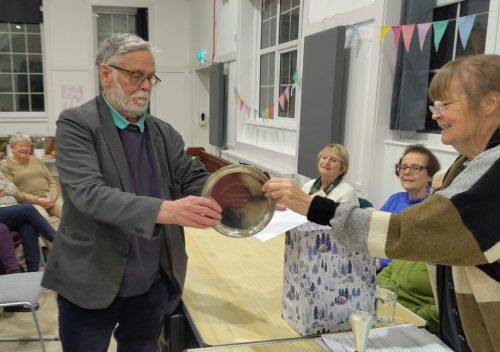 2025 AGM John receiving the President's Challenge Plate