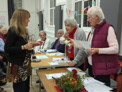 AGM 2024 Marilyn accepting her trophy