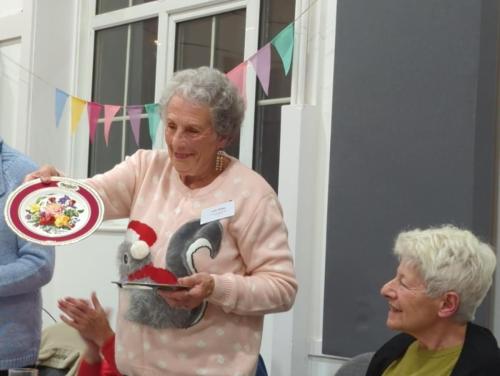 Leila receiving the RHS Plate